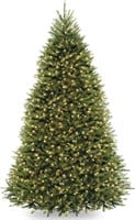 NTC Pre-Lit Artificial Full Christmas Tree, 9'