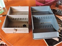 Pair Metal Storage Boxes