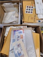 Worldwide Stamps 3 bankers boxes of old auction lo