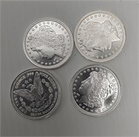 (4)  1 ozt .999 silver rounds