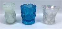 Lot of Vintage Glass Toothpick Holders
