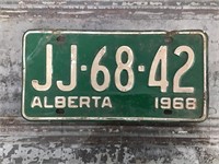 1968 Alberta licence plate