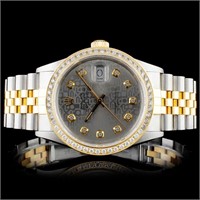 Rolex YG/SS DateJust Diamond 36MM Watch