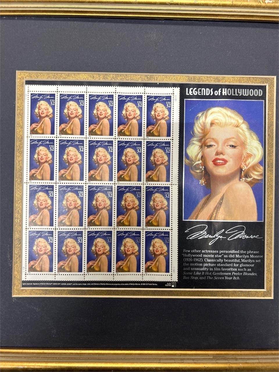 Legends of Hollywood - Marilyn Monroe Stamps.