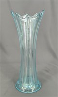 Thin RIb 11 1/2" midsize vase - ice blue