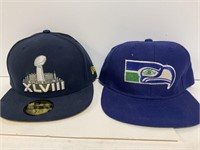 2 Ball Caps, Super Bowl & Seahawks