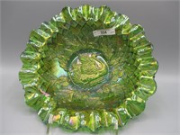 Millersburg 9" Green Nesting Swans Square CRE Bowl