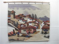 38.5" x 35" Yarn Tapestry