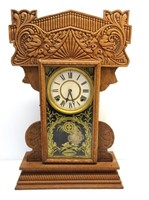 Antique Wooden Clock 23"T x 15"W