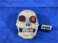 Plaster Skull w/1 Eye & Skull Sunglasses, 8"T