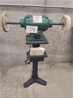 Grizzly buffer/grinder with stand