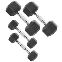 CAP Barbell 50lb Coated Hex Dumbbells,