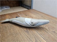 Wooden Hand Painted WHALE@3.5Wx19inLx3.5inH