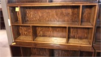 Solid handmade wooden bookshelf — 6 compartments