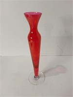 Cranberry Glass Bud Vase  U16A