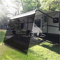 Excelfu Rv Awning Sun Shade Screen With Zipper