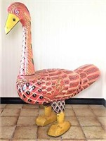 Painted Wood Free Standing Bird