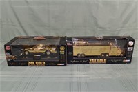 2 NASCAR 24K Gold diecast models; as is