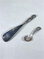 Serling Silver Lullaby Spoon and Shoe Horn