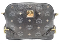 Black Rough Leather Dome Shaped Studded Bag