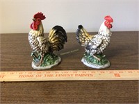 Rooster and hen figurines