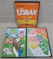 C12) 3 DVDs Movies Kids Family Dr Seuss The Lorax