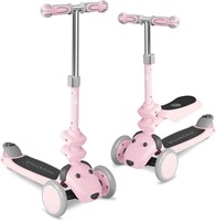3 Wheel Kick Scooter w/Removable Seat Pink