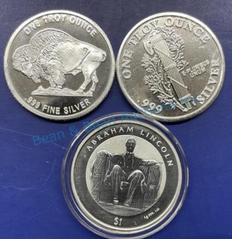 1 ounce silver rounds