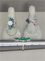 Three New Fashion Costume Rings