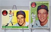 1954 #15 & '55 #70 Al Rossen Topps Cards