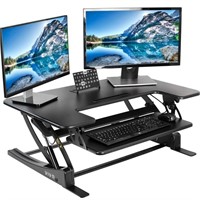 VIVO Black Height Adjustable Stand up Desk Convert