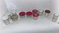 Vintage jelly jars (some with lids)