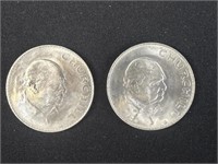 Two Winston Churchill, 1965 coins