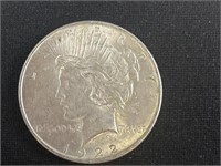 1922 peace  silver dollar