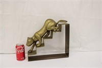 Large Brass Panther Bookend ~ 13" x 12"