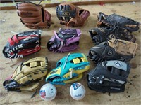 10 Kids and Youth 8.5in-10in Baseball Gloves plus