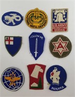 9 Vintage Military Patches