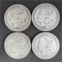 1878-1890 Morgan Silver Dollars (4)