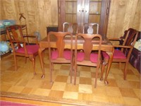 Antique Walnut Table & Chairs