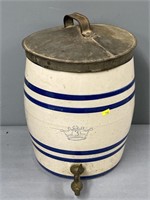 3 Gallon Stoneware Water Cooler & Tin Cover