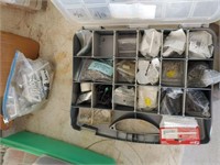 Container with Assorted Hooks, etc.,