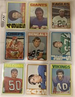 9-1972 Football cards