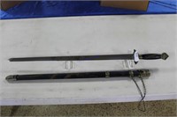 Decorative Long Sword w/Wodden Sheath  39"