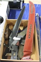 Lot of Leather Knife and Sword Sheaths