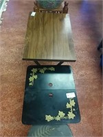 Pair of folding accent tables