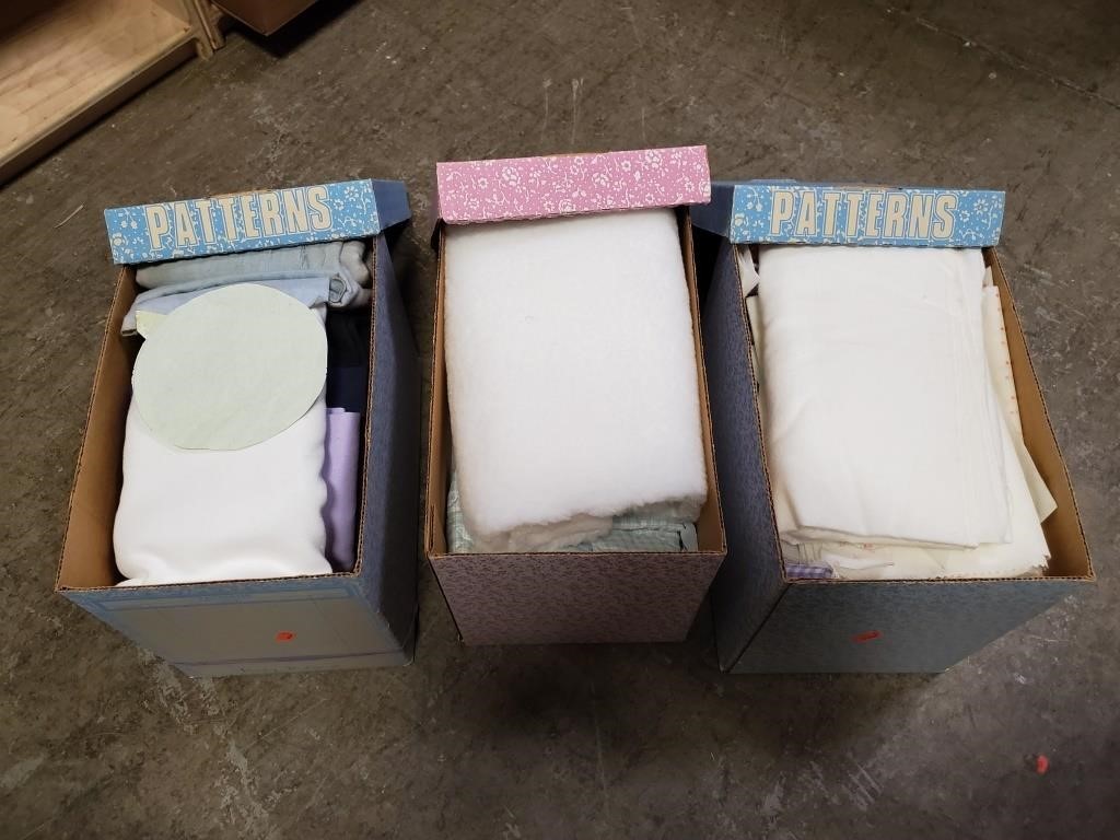 Boxes Of Assorted Fabric
