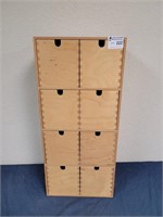 Wood storage cabinet