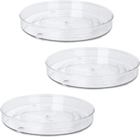 3 Pack Clear Spin Organizer Turntable 10.6 Inch