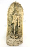 Quan Yin Carved Wood Asian Sculpture