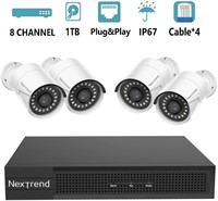 Security Camera System, 8CH 4x5MP (2592 x 1920p)HD